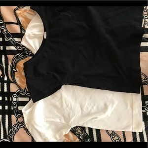 BLACK & WHITE CROP TOPS